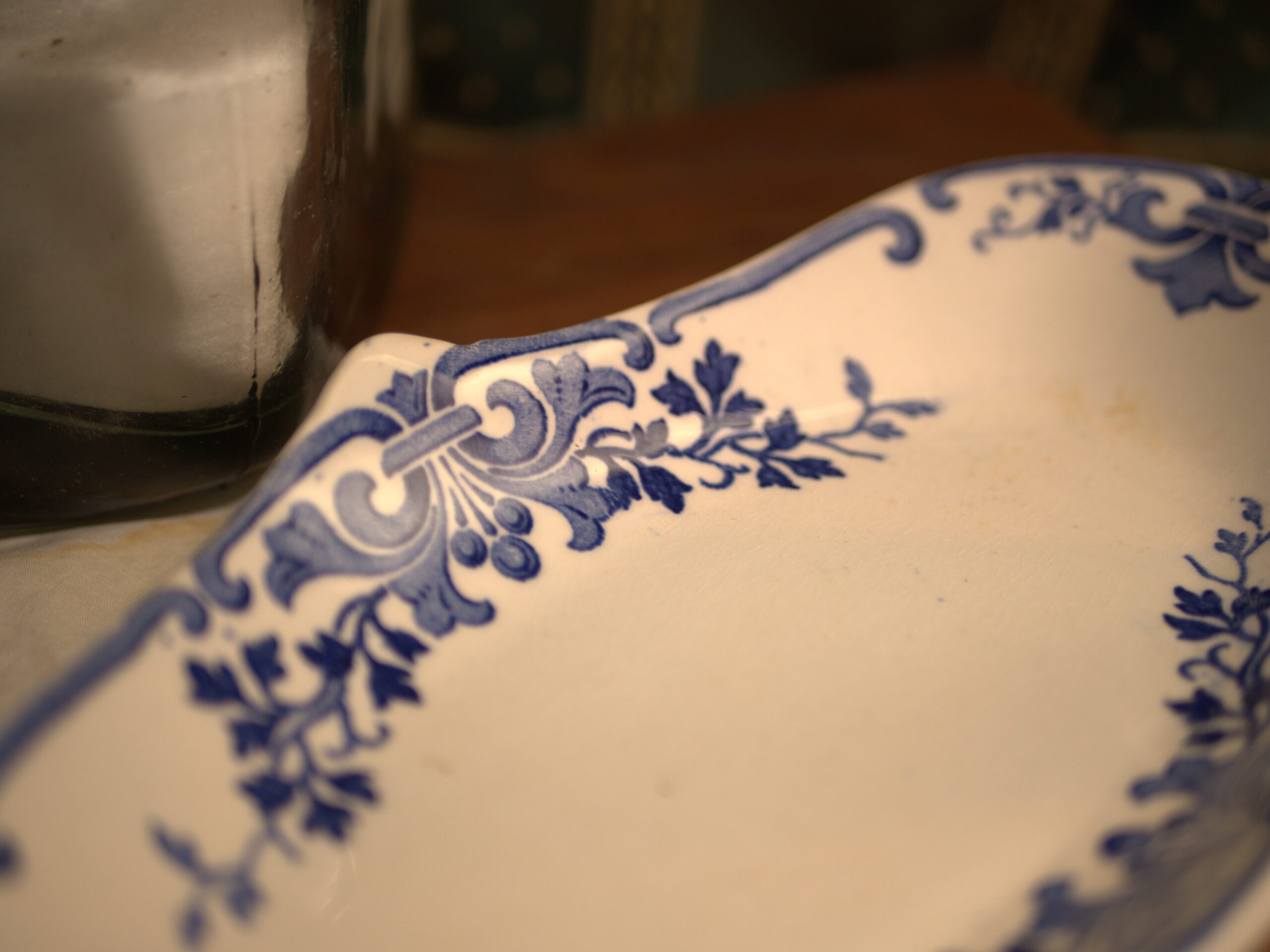 coupelle ancienne florale bleu et blanche coupelle ancienne florale bleu et blanche