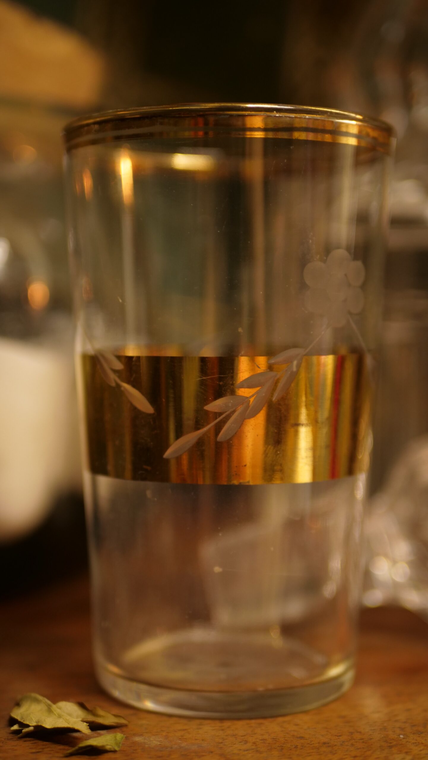 verre gravé avec dorure verre gravé avec dorure