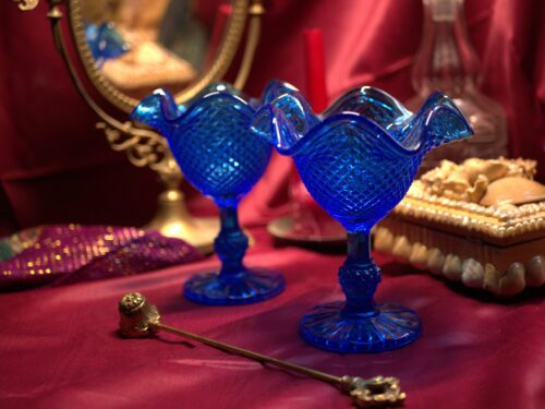 coupe bleu en verre