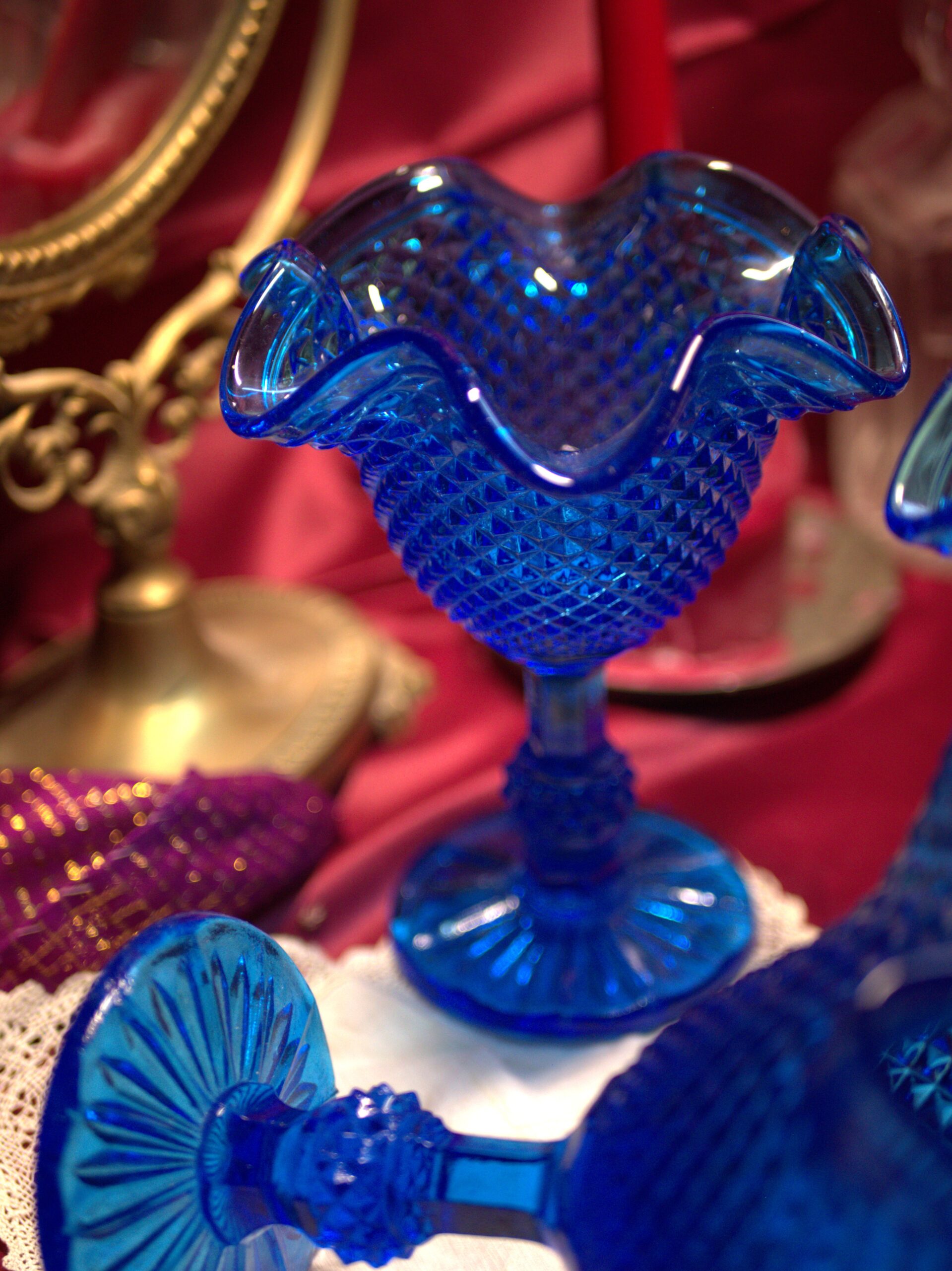 coupe bleu en verre coupe bleu en verre