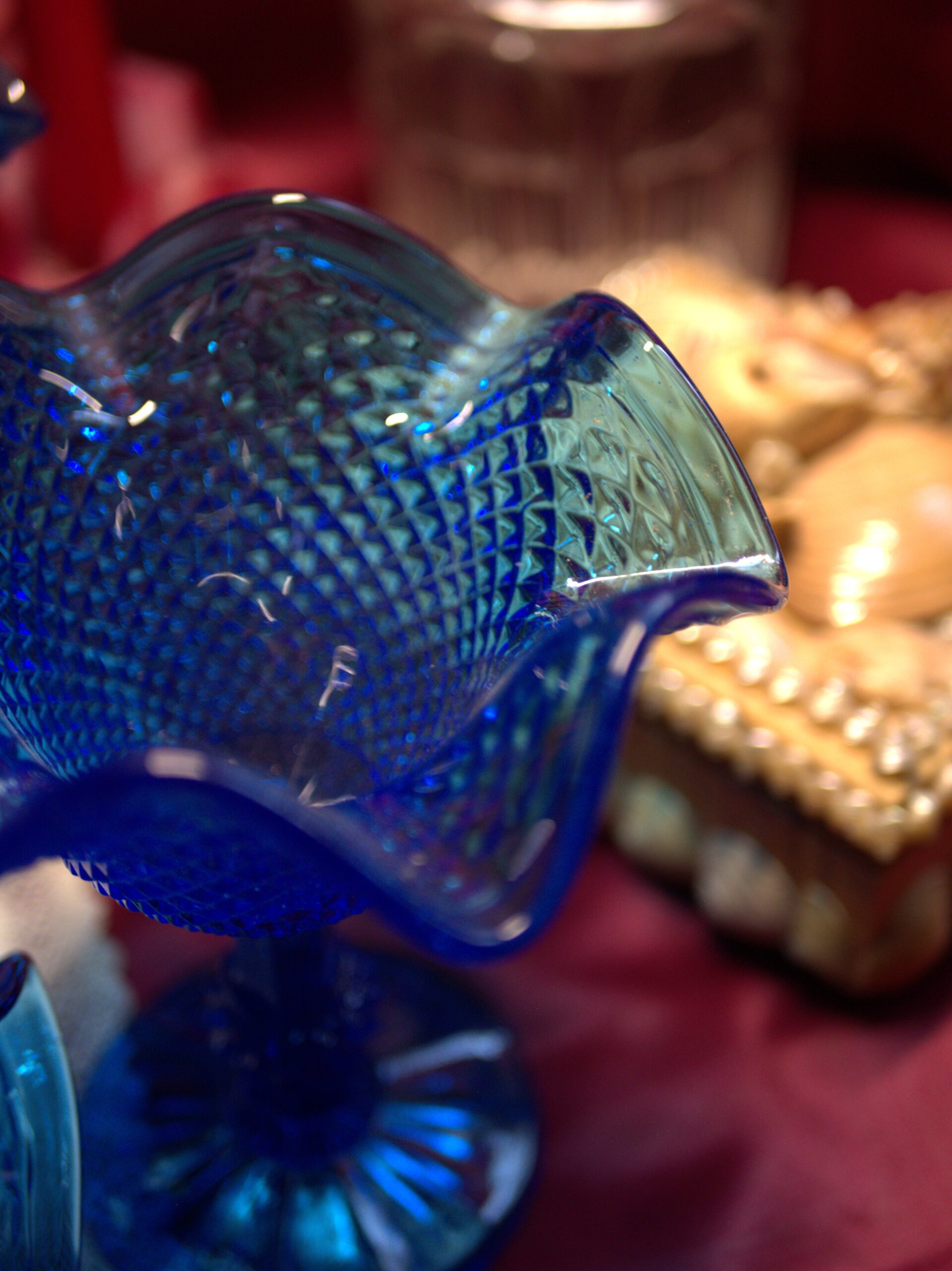 coupe bleu en verre coupe bleu en verre